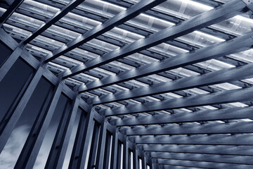 Poster - Interior of modern architecture. Building abstract background