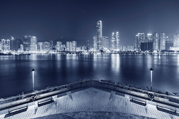 Wall Mural - Skyline of Hong Kong City at night