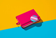 Transgender Pride Badge On A Notebook