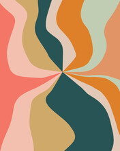 Cheerful Abstract Wavy Graphic Pattern