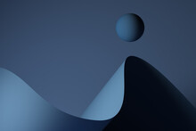 Abstract Conceptual Blue Shapes