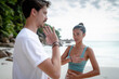 © Atolas/Stocksy - Yoga practice on the beach