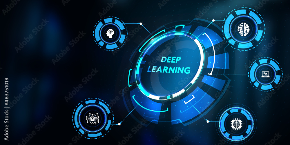 Deep learning artificial intelligence neural network. Technology ...