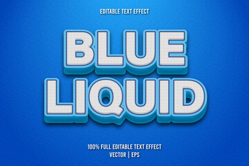 Canvas Print - Blue liquid editable text effect comic style