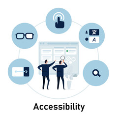 web accessibility access of information for impaired handicap people from eyes visibility different condition make readable application software
