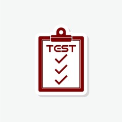 Canvas Print - Clipboard icon. Document, file, report test checklist sticker