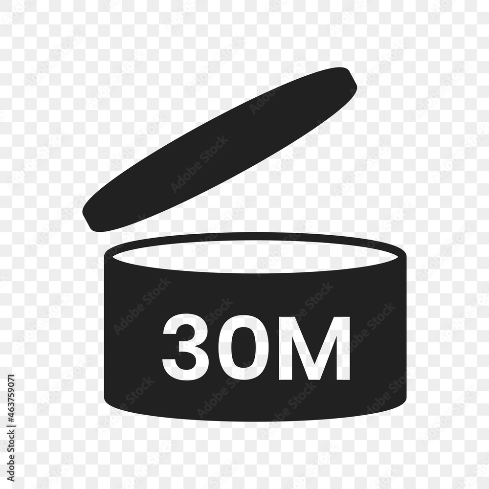 30m period after open pao icon sign flat style design vector ...