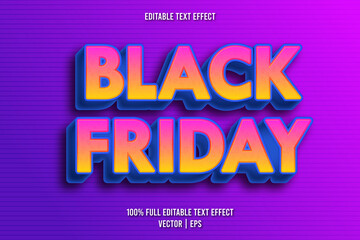 Canvas Print - Black friday editable text effect retro style