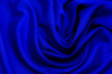 Wall Mural - Silk fabric, twill stretch blue