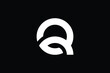 Q logo letter design on luxury background. Q logo monogram initials letter concept. QR icon logo design. RQ elegant and Professional letter icon design on black background. Q QR RQ