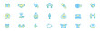 © yukipon00 - Friendship partnership handshake and love line icons.