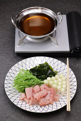 Wall Mural - negima nabe (tuna and scallion hot pot ), traditional japanese cuisine