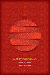 Wall Mural - red christmas card