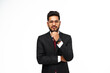 © Тарас Нагирняк - Portrait of young indian businessman with crossed arms on white isolated background