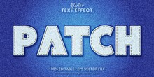 Patch Text, Realistic Denim Style Editable Text Effect