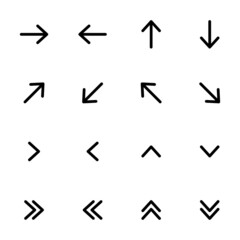 Wall Mural - arow set symbol icon vector. for web design