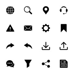 Wall Mural - contact us icon set. web icon set. website set icon vector. for computer and mobile