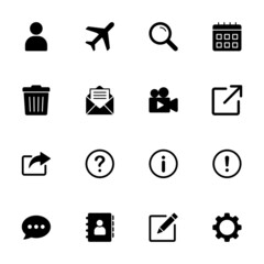 Wall Mural - contact us icon set. web icon set. website set icon vector. for computer and mobile