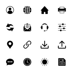 Wall Mural - contact us icon set. web icon set. website set icon vector. for computer and mobile