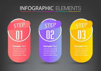 modern text box template, infographics banner 