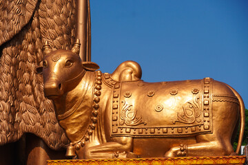 Wall Mural - nandi bail images hd nandi pet animal of mahadev shiva close up statue image