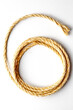 coiled rope on a white background close up