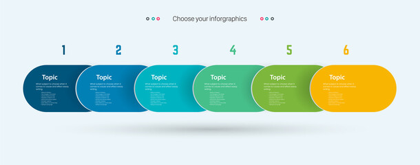 Wall Mural - FIVE Steps or Options of infographic Process chart with blue, green pannels. and Infographic template with 5 opions or steps, business template for presentation Objects design.eps
