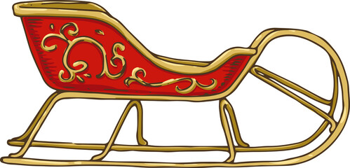 Red Santa Sleigh