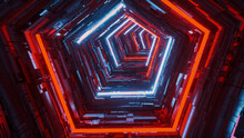 A Futuristic Tunnel Background (3d Rendering)