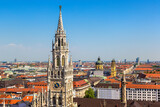 Fototapeta Miasto - Aerial view of Munich, Germany