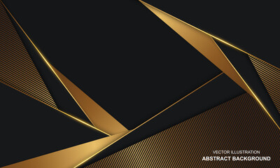 modern abstract background black dop with golden lines luxury