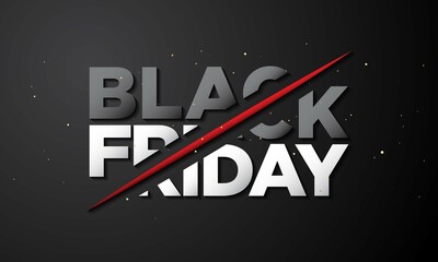 Black Friday Letter Design.