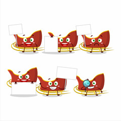 Sticker - Snow chariot cartoon character bring information board