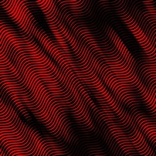 Bright Red Vibration Seismic Monitoring System In Wavy Scarlet Colours Slanting On A Black Background