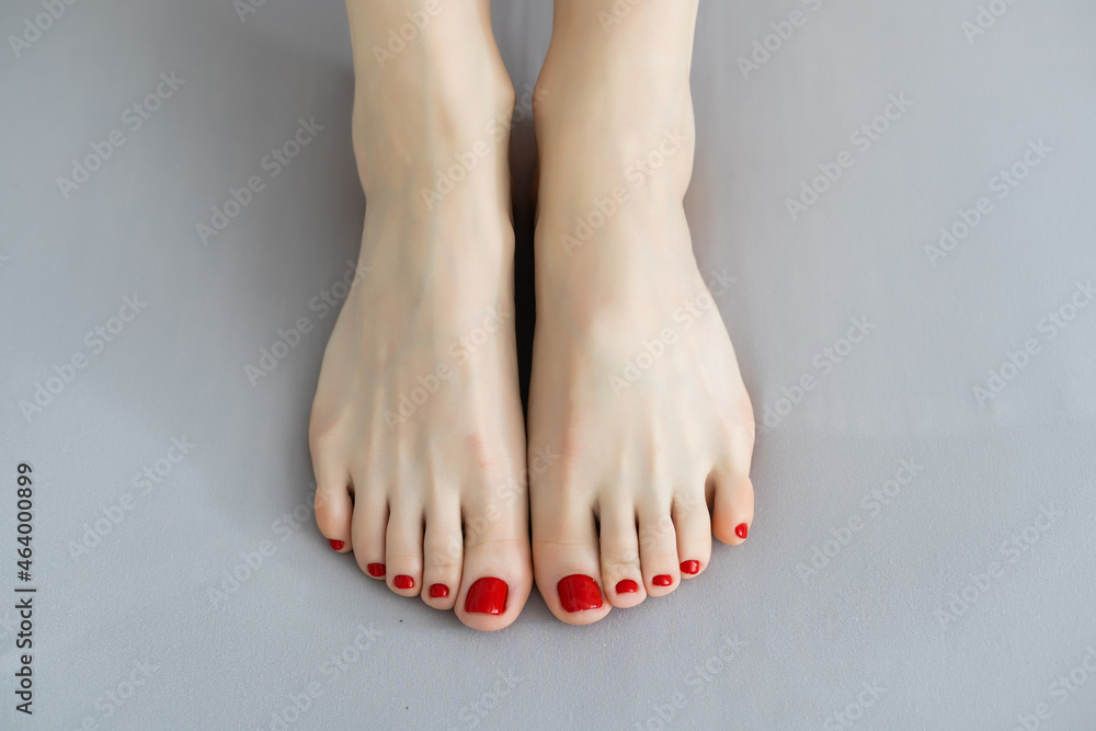 Close up of a perfect female legs.