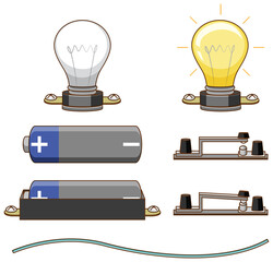 Wall Mural - science experiment of electric circuit
