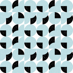 Aufkleber - Geometric vector pattern with circles and semicircles. Modern abstract background with simple shapes and  texture.
