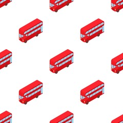 Double decker bus pattern seamless background texture repeat wallpaper geometric vector