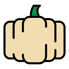 Wall Mural - autumn pumpkin icon. outline autumn pumpkin vector icon color flat isolated