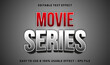 movie series editable text effect template with abstract style use for business brand and company