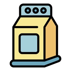 Wall Mural - Detergent package icon. Outline detergent package vector icon color flat isolated
