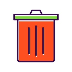 Sticker - Bin Filled Vector Icon Design