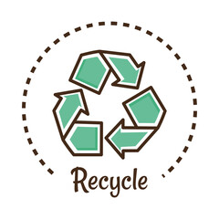 Wall Mural - recycle product label