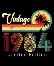 Vintage 1984 Birthday T-shirt Design