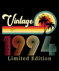 Wall Mural - Vintage 1994 Birthday T-shirt Design	