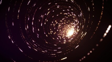 Wall Mural - This motion stock graphic shows many glowing particles moving in a spiral.