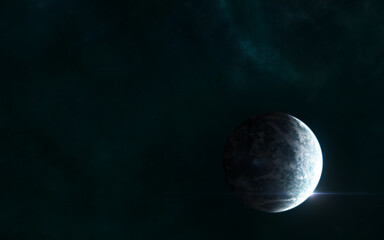 Wall Mural - planet in deep space. beautiful space landscape. science fiction. elements of this image furnished b