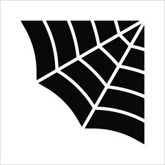 Spider web for Halloween. Spider Web Icon Vector Illustration on white background