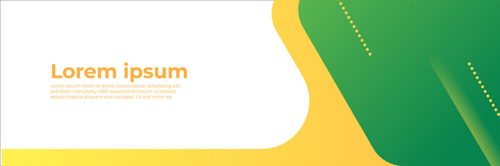 abstract green yellow banner design web template set. horizontal header web banner. vector abstract 