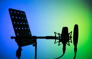 Poster - Voiceover studio microphone